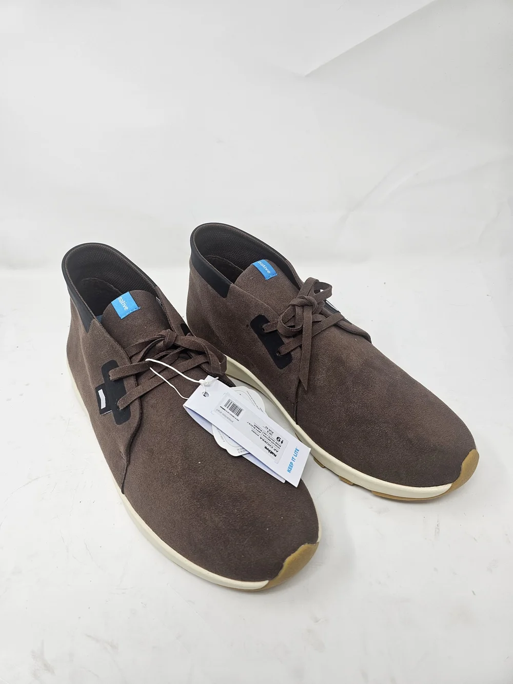 native Men's AP Hydro Chukka Boot, howler Brown/Jiffy Black/Bone White 9 M US